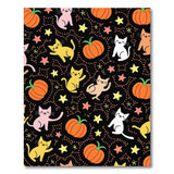 Cute Halloween Cats Pumpkins Area Rug