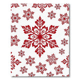 Red Intricate Red Snowflake Area Rug