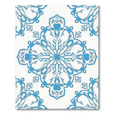 Elegant Blue Persian Snowflake Motif Rug