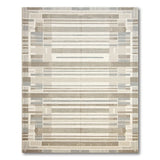 Beige and Neutral Modern Geometric Beige Grey Area Rug