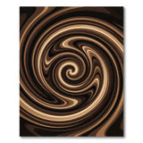 Swirling Spiral Brown Area Rug