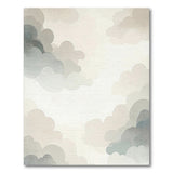 Layered Grey Clouds Abstract Area Rug