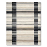 Modern Black Grey Plaid Area Rug