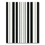 Geometric Modern Vertical Stripe Bold Black White Vertical Stripe Area Rug