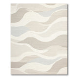 Undulating Beige Wave Area Rug