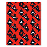 Bold Red Geometric Peaks Area Rug