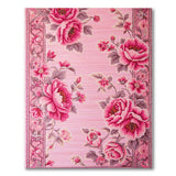 Blush Pink Peony Floral Area Rug