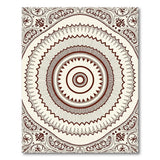 Beige and Neutral Ornate Mandala Persian Area Rug
