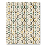 Teal and Gold Star Geometric Area Rug