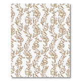 Brown Tan Mangosteen Fruit Vine Pattern Area Rug