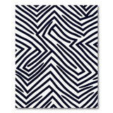 Bold Black Zigzag Geometric Area Rug