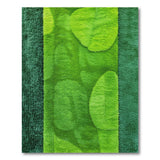 Lush Green Leaf Shag Area Rug