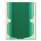 Layered Green Teal Geometric Area Rug