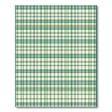 Green White Checkered Area Rug