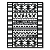 Bold Black White Southwestern Geometric Rug
