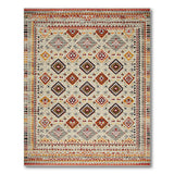 Cream Terracotta Geometric Southwestern Rug