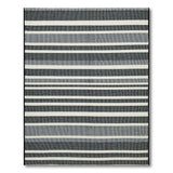 Black and White Woven Bold Black White Striped Woven Area Rug
