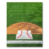 Baseball Pitcher's Mound Turf Area Rug