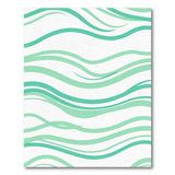 Green Wave Abstract Area Rug