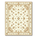 Beige and Neutral Cream Gold Traditional Persian Area Rug