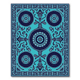 Teal Persian Medallion No. 11 Area Rug