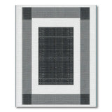 Black White Nested Geometric Area Rug