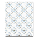Light Blue Starburst Geometric Area Rug