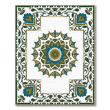 Traditional Persian Mandala Teal Mandala Persian Area Rug