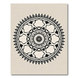 Black and White Intricate Black Mandala Persian Area Rug