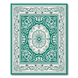 Blue and Teal Traditional Persian Ornate Teal Persian Medallion Area Rug