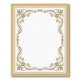 Ornate Gold Leaf Floral Frame Area Rug