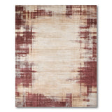 Beige Abstract Distressed Area Rug