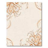 Elegant Floral Swirl Beige Area Rug