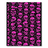 Bold Pink Skulls Geometric Area Rug