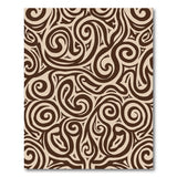 Brown Tan Heritage Tribal Swirl Area Rug