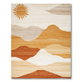 Southwestern Sun Over Layered Mountains Rug