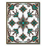 Teal Bronze Medallion Persian Area Rug