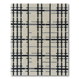 Bold Black Grid Woven Area Rug