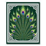 Majestic Peacock Feather Area Rug