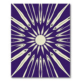 Purple Sunburst Geometric Area Rug