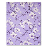 Purple Purple Cherry Blossom Floral Area Rug