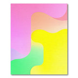 Abstract Area Vibrant Wavy Multi-Color Abstract Area Rug