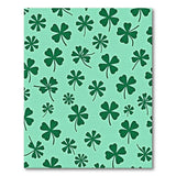 Playful Green Shamrock Clover Area Rug