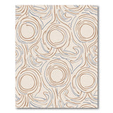 Abstract Swirl Circles Beige Area Rug
