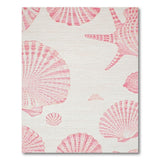 Pink Seashell Coastal Coastal Beach Area Rug