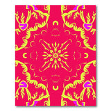 Vibrant Red Floral Motif Area Rug