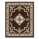 Ornate Ivory Border Traditional Persian Rug