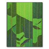 Vibrant Green Palm Leaf Geometric Area Rug
