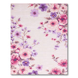 Pastel Pink Purple Floral Vintage Area Rug