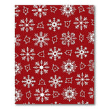 Festive Red Festive Red Snowflake Pattern Area Rug